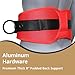 AFP Red & Black Heavy-Duty 3 D-Ring Aluminum Hardware, Premium Thick 8’’ Padded Back Support Waist Body Belt w/ Tongue Buckle & Premium Stitching, Fall Protection Work Positioning Restraint (OSHA/ANSI PPE)