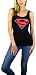 Hybrid DC Comics Womens Superman Logo Tank Top (Superman Black, Small)
