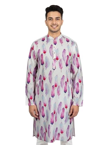 Kurta en rayonne blanc pour homme VASTRAMAY tunique indienne de fête L