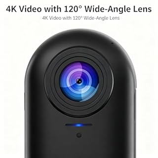 Varnock Motorcycle Camera, HD Action Camera, 360° Rotation Portable Wearable Mini Action Cam, for Cycling, Diving (White 4K)