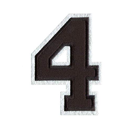 Big Size Varsity Monogram Embroidery Iron on Letter Patch - Premium Custom A - Z Patch for Jackets, Jeans, Hats, Shirts-Black-4