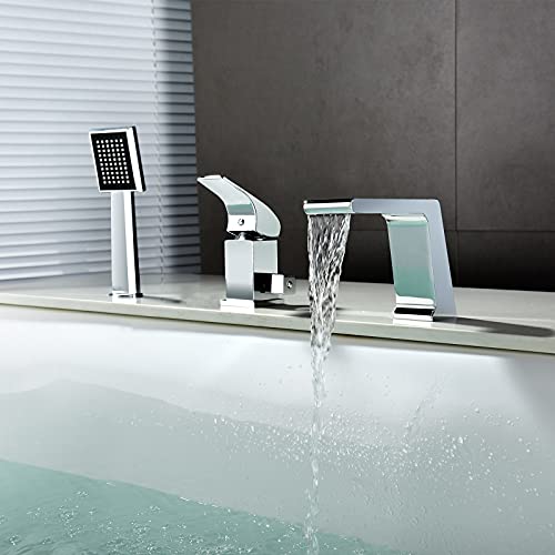 Robinet de baignoire cascade mitigeur eau chaude froide cuivre - 3