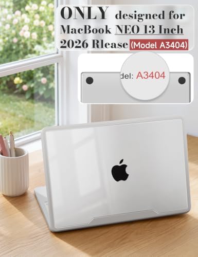 iCasso MacBook Neo Case 13 inch with A18 Pro Chip 2026 A3404 Silver - 2