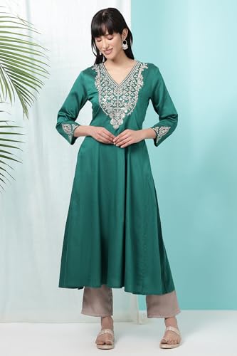 Image of W for Woman Zari Embroidered Anarkali Kurta
