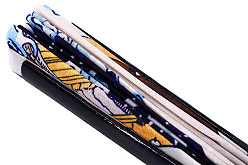 Meifan Folding Fans Large Rave Hand Fan For Men Women, 13-Inch Chinese Japanese Bamboo Handheld Fan For Dance, Gift, Performance, Decorations, Music Festival, Party, Club - Clack Fan (Sea Wave) #TOP6