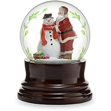 San Francisco Music Box Santa Snowman Musical Snow Globe