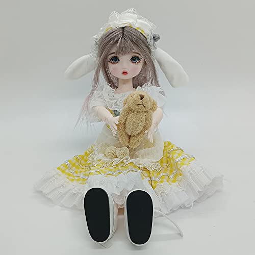 Bositigo Original Elf Ear Design Bjd Doll 1/6 Sd Dolls 11.8 Inch 18 Ball Jointed Doll Cute Diy Toys With Clothes Outfit Shoes Wig Hair Makeup,Best For Kids Girls Children - Moon #TOP3
