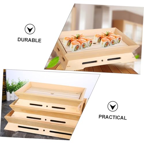 Bandeja para servir sushi estilo japonés de plástico miniatura 7