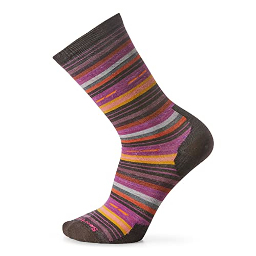 Smartwool Everyday Zero Cushion Merino Wool Margarita Crew Socks for Men and Women, Chestnut, Medium
