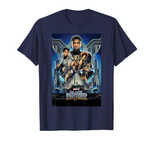 Marvel Studios Black Panther Movie Poster T-Shirt Small