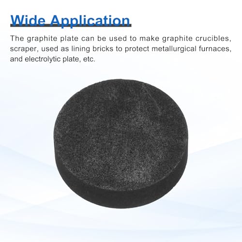 QUARKZMAN Runde Graphitblock Scheibe Barren Hochreiner Graphitelektroden Platte Blatt 20x5mm Für Schmelzen Gießen Elektrolyse Packung Mit 2 Stück