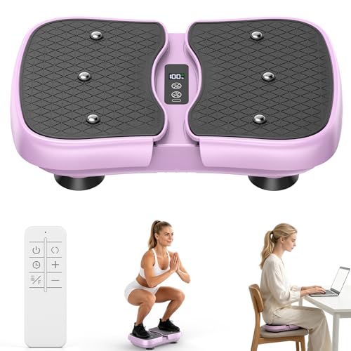 Mini Plateforme Vibrante avec Fonction de Chauffage, 6 Modes, Écran Tactile LCD, Charge Maximale 150 kg, Appareil de Fitness pour Perte de Poids et...