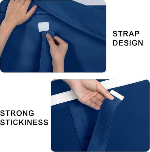 Cortinas opacas térmicas para ventanas francesas y paneles de puerta DWCN con cinta 5