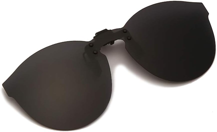 Polarized Clip-on Sunglasses Anti-Glare UV400 Protection Flip Up Rimless Lens for Prescription Glasses
