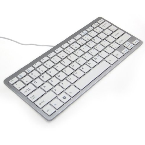 Boxcave 78 Key Wired Usb Mini Slim Keyboard For Pc, Notebook, Laptop, Netbook, Windows 8 7 Xp Vista (White,W/Cable) #TOP1