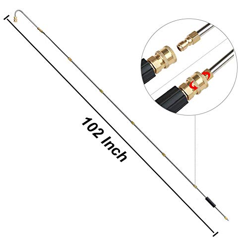 image for AgiiMan Gutter Cleaning Tool for Pressure Washer - Roof Cleaner Lance 