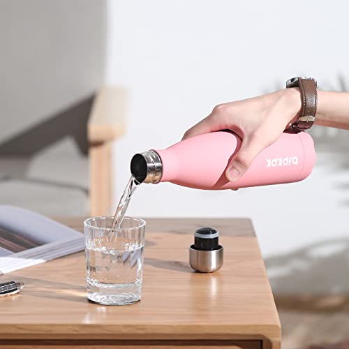 Image of BJPKPK 17 oz Insulated Water Bottle, Stainless Steel Flask, Leak Proof