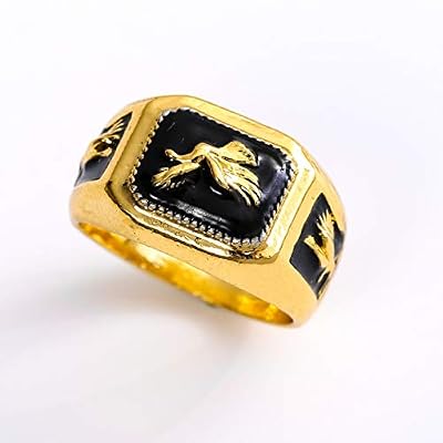 Eagle Ring, Norse Viking Eagle Bird Ring for Men, Flying Eagle Ring Hawk Eagle Jewelry, Celtic Eagle Ring Hip Hop Gold Eagle Band Ring Punk Eagle Animal Ring for mens