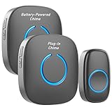 Wireless Doorbell for Home - SadoTech Waterproof Doorbell & Chimes Wireless Kit - At Over 1000-feet...