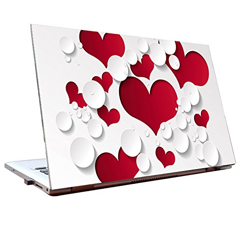 Tamatina Laptop Skins 39.62cm (15.6 inch) - Love Heart - White & Black - HD Quality (B071DC2P4M) Amazon Price History, Amazon Price Tracker