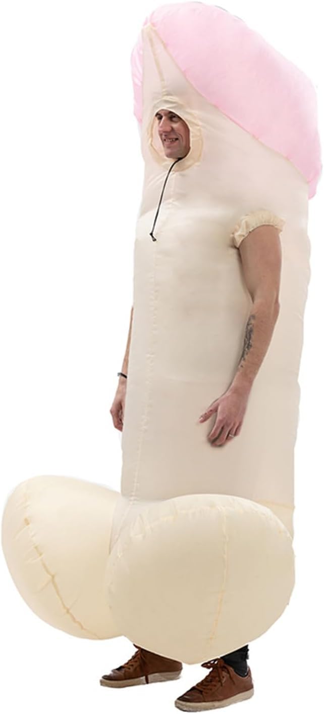 Deguisement Gonflable Adulte,Robe Gonflable,Rose Costumes d'Halloween pour la Fête de célibataire de Halloween Blow up Costume