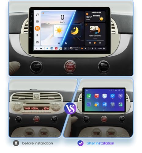 Cartablet multimedia de 9 pulgadas con Android 15.0 y procesador DSP 2