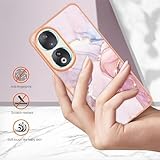 Dfjhure Honor X7b/Honor 90 Smart Case Glitter Phone Case Marble Design Case Thin Slim Soft TPU Silicone Shockproof Bumper Protective Rubber Phone Cover Case for Honor X7b/Honor 90 Smart- Rose gold - Image 4