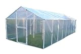 PREMIUM Folientunnel/ Foliengewächshaus/ Gewächshaus/ sehr solide/ stabiler Metallrahmen/ Gartenhaus (PCV, 283 x 627 cm)
