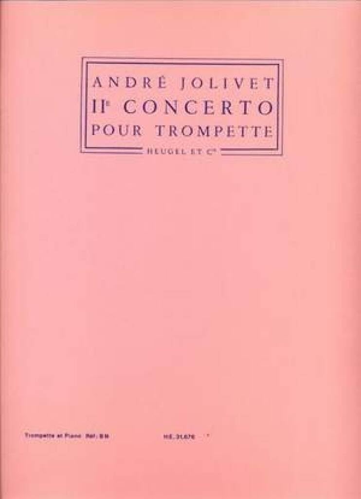 Concerto pour trompette feuillets musicaux pour examen de conservatoire et audition
