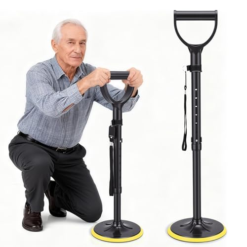 Mobility Aid Tool, 7 Height Adjustable Standing Assist Devices, Stand Assist Aid for Elderly, Elderly Lift Assist Supports Equipment for Gardening Weeding Floor Maintenance