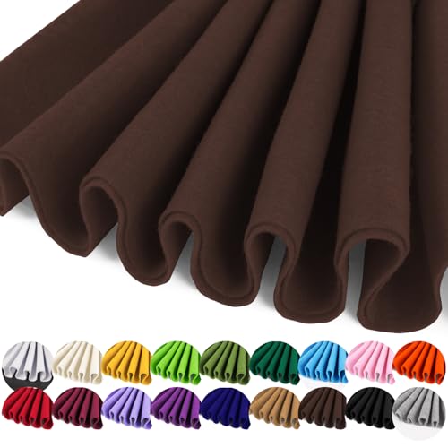 Image of IONTACH 36 inch X 36 inch Brown Soft Felt Fabric 1.6mm Thick