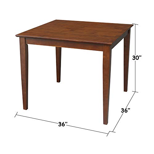 International Concepts Shaker Leg Solid Wood 36-Inch, Espresso Dining Table, 36 In X 36 #TOP6