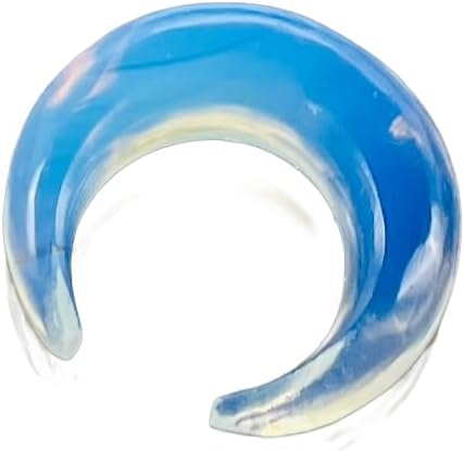 Handmade Opalite Stone Tribal Septum Ring – Crescent Pincher Nose Piercing | Opalite Body Jewelry | Boho Ethnic Septum Hoop