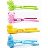 雪合戦 雪玉づくり 大きいサイズ SVNVIOZ 雪玉メーカー 雪遊び 4個セット クマ 恐竜 アヒル型 雪だま製造機 道具 スノーボールメーカー 遊び方が簡単 親子おもちゃ 家族や友人 (セットB)