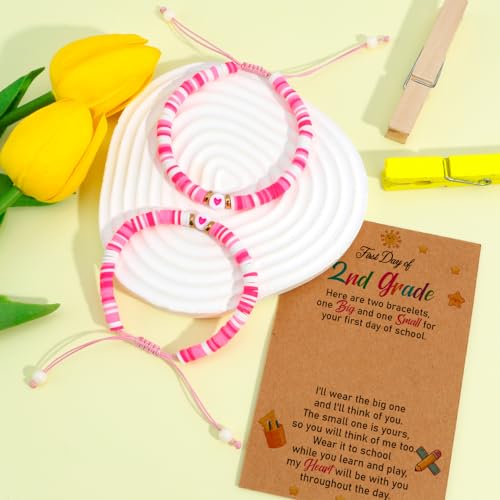 Image of Back to School Mother Daughter Bracelets Kindergarten Daycare 1st Grade 2nd Grade School Gifts First Day of Preschool