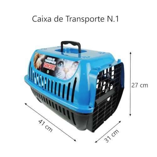 Genérico, Caixa De Transporte N1 Azul Pet Gato Gaiola Carregar Coelhos