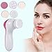 Redxiao Beauty Care Massager, 5 In 1 MultiFunction Detachable Electric Face Cleanser Massager Body Cleaner Brush Massaging Tool