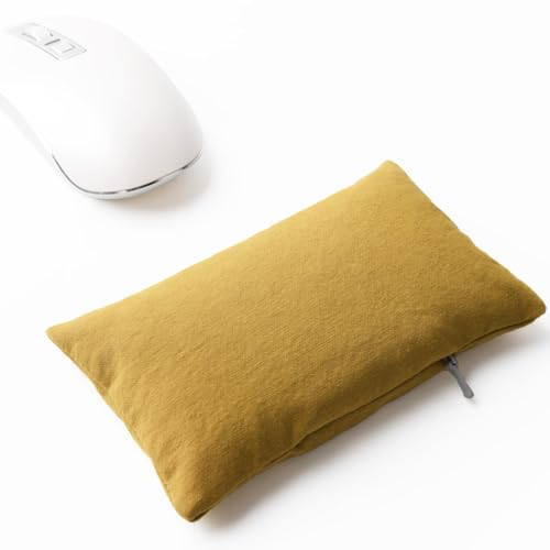 CandoCraft Ergonomic Mouse Wrist Rest Bean Bag, Carpal Tunnel Mouse Support Pad Filled Ergo Beads for Computer, Laptop, PC Gaming (Yellow)