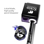Kokie Makeup Pencil Sharpener for Lip, Eyebrow, and Eyeliner Pencil, Made in German Stainless Steel Blade, Size-Adjusting Adapter, Cleaning Stick - Image 4