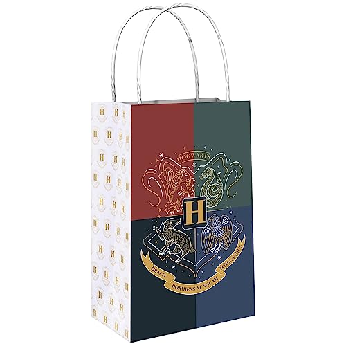 Sac en papier kraft Harry Potter Poudlard (Lot de 8) 21x13,3 cm