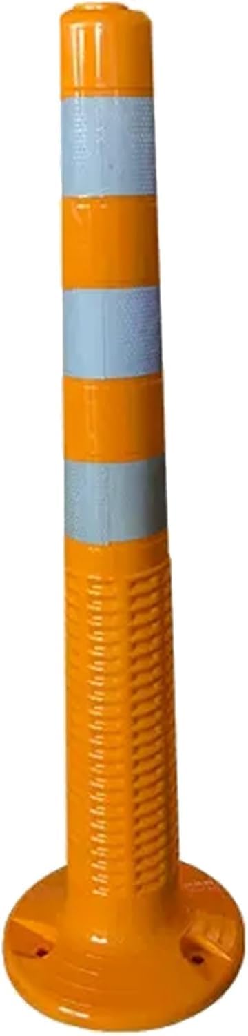 JYBNBBE Traffic Delineator Post Delineator Cone Temporary Traffic Cones for Construction/Maintenance Zones/Traffic Delineation,30in Tall Reflective Plastic Road Safety Bollard/Pa,1 Pack