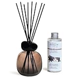 Maison Berger Bouquet Parfumé Minéral – Diffuseur et Recharge 180 ml avec 6 Brins - Senteur Longue Durée 6 Semaines – Design Moderne – Prêt à l’Emploi Idéal Cadeau Intérieur (Beige Splendeur Vanillée)