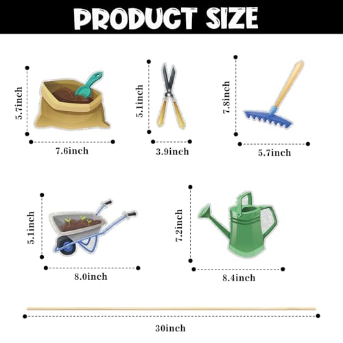 Image of Garden Tool Theme Centerpiece Sticks, Birthday Table Toppers,Gardening Tool Summer Birthday Party Decorations Gardener Retirement Centerpieces for Table Supplies.Set of 15