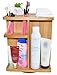 Spiretro Rotating Cosmetic Modular Organizer, Multi-Function Storage, 360 degree Carousel for Makeup, Toiletries, Vanity, Desk, Countertop, Bedroom, Closet, Solid Natural Wood with Acacia Brown