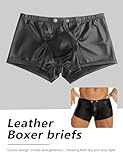 ohmydear Mens Sexy Underwear Trunks Opening Bulge Pouch Boxer Shorts Plus Size Male Lingerie Outfits for Bedroom Black Rave Mankini, UK 12 - Image 4