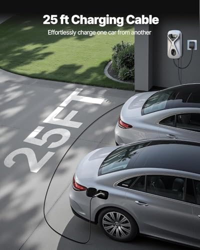 Image of Level 2 EV Charger 48 Amp, 11.5KW 240V Electric Car Charger, NEMA 14-50 Plug, J1772 25' Cable, RFID Card, Smart App (WiFi), Smart Electric Vehicle Charging Stations with UL, ETL Certified EVSE
