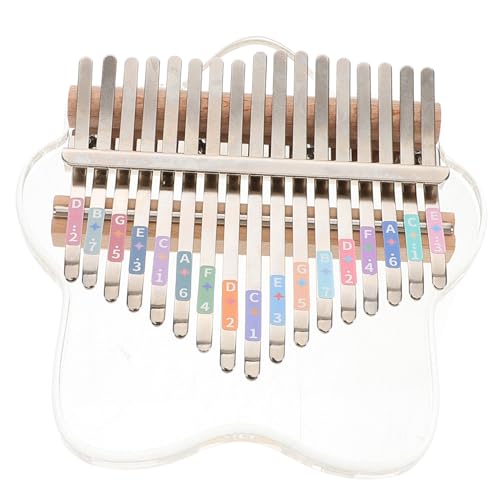 Piano de Pulgar Transparente de Teclas con Martillo de Afinación Instrumento Musical Kalimba con Único...