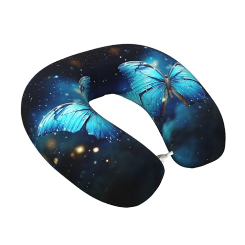 Almohada viscoelástica cervical negra de viaje miniatura 2
