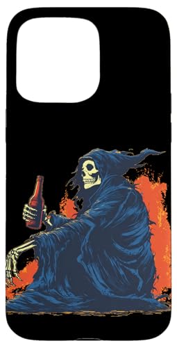 Grim Reaper �r�[�������ރR�X�`���[�� �j�����p �X�}�z�P�[�X iPhone 15 Pro Max �p