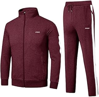 Cotrasen Track Suits 2 Piece Sweatsuit for Men Athletic Fullzip Sweatsuit Activewear